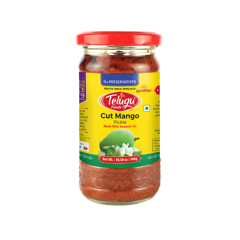 Telugu Foods Cut Mango Pickle (300 gm)