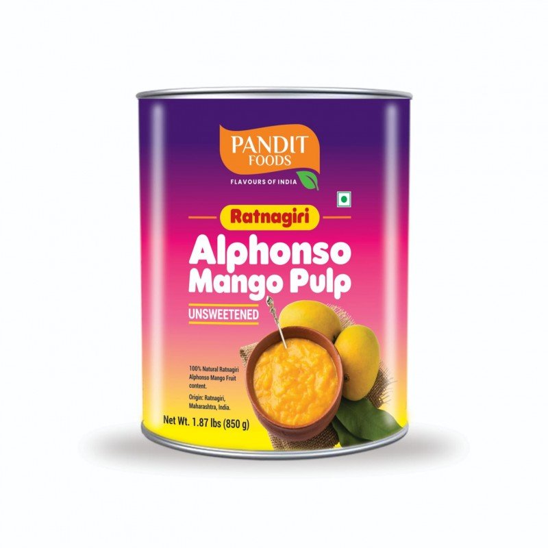 Ratnagiri Alphonso Mango Pulp (Unsweetened)