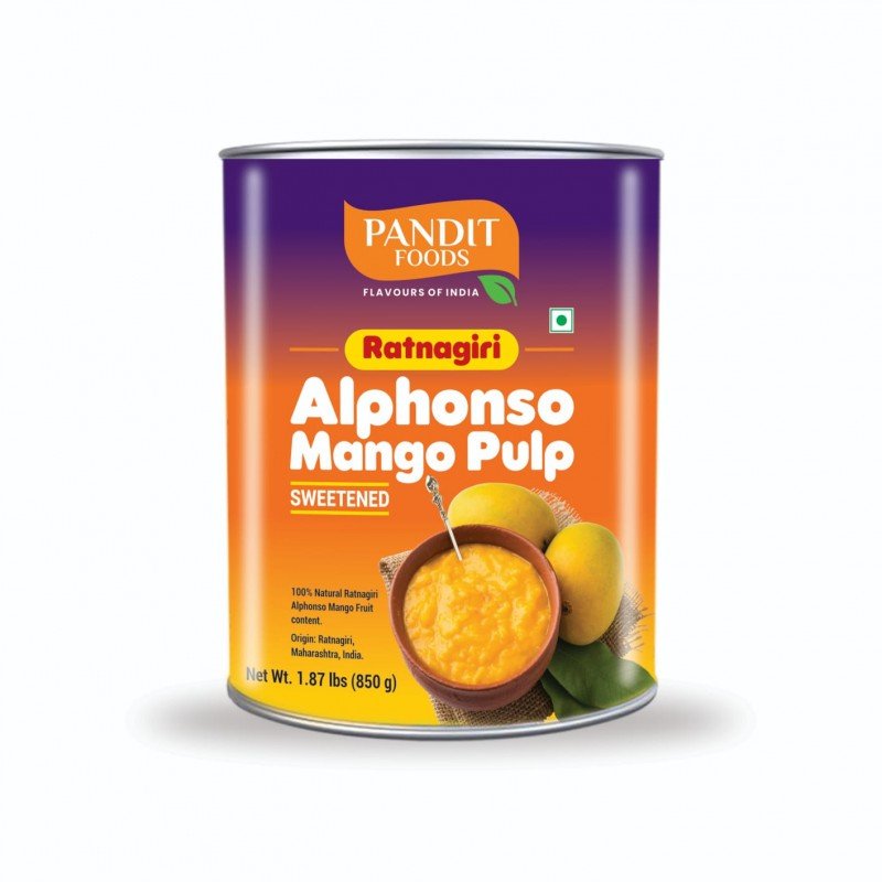 Ratnagiri Alphonso Mango Pulp (Sweetened)